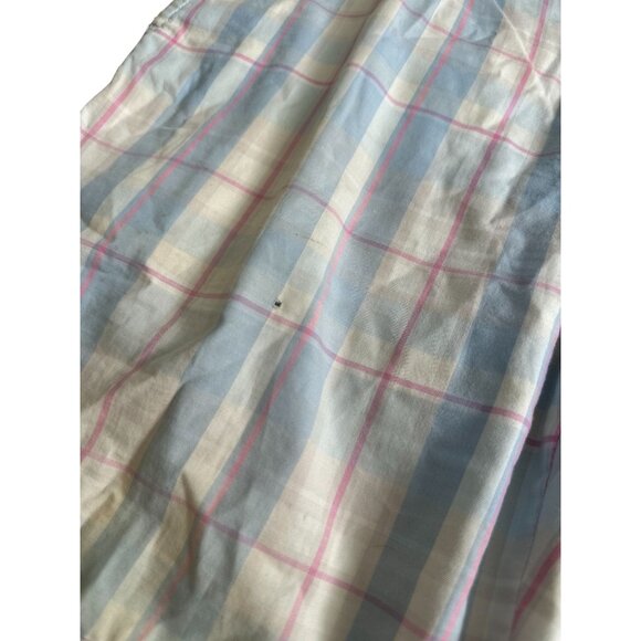 BOBBY JONES Blue Plaid Gold Pleated Shorts Size 34 - Picture 7 of 8